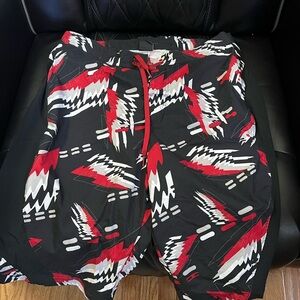 Jordan Red and Black Graphic Board Shorts